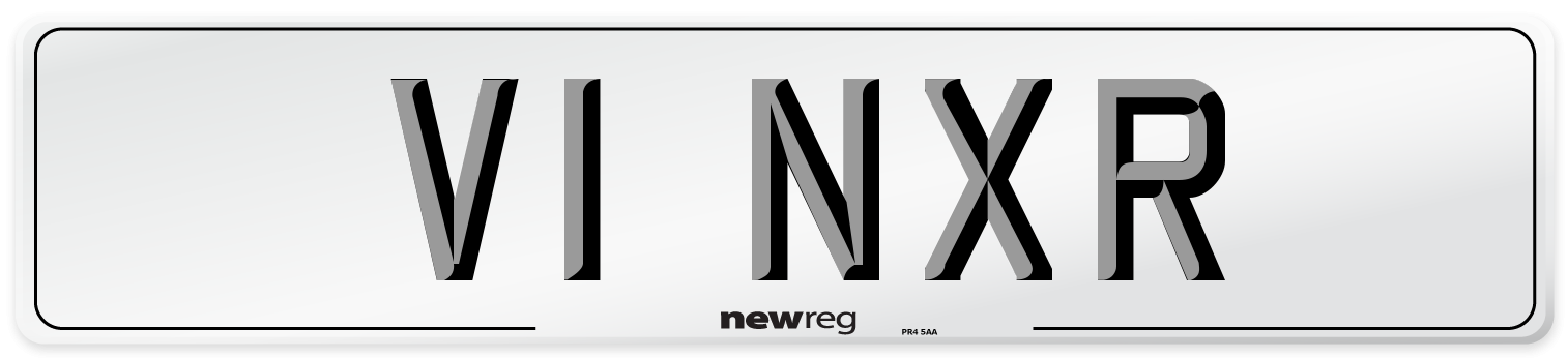 V1 NXR Number Plate from New Reg